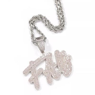 China High Quality Durable Gold Silver Color Letter Charm Hip Hop Pendant Necklace New Fashion Punk Jewelry for sale