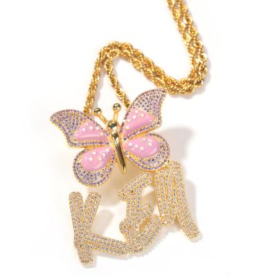 China New Design Durable Butterfly Pendant Necklace Silver Gold Plated Fashion Jewelry Necklace For Women for sale