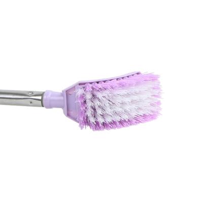 China Durable Convenient Eco-friendly Factory Plastic Toilet Brush Optional Non-slip PP Handle Square Head For Bathroom Toilet Cleaning Brush for sale