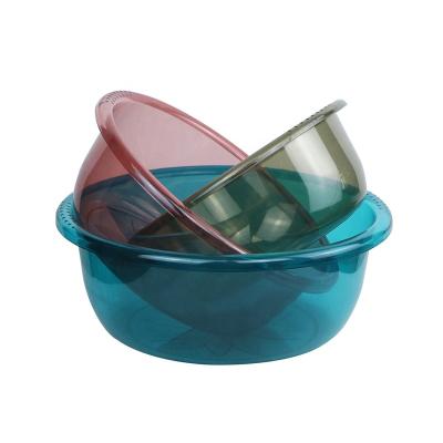 China Viable Colorful Thickened Anti-fall Plastic Basin and Durable Clear Portable PET Anti-Strong Pressure Lavatory Ellipse for sale