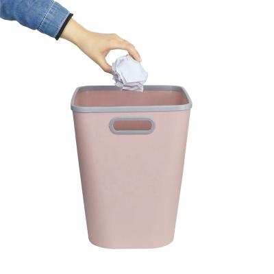 China Factory Wholesale Sustainable Trash Bins Open Trash Can Recycle Trash Can Garbage Waste Box With Handle Home& Kitchen for sale