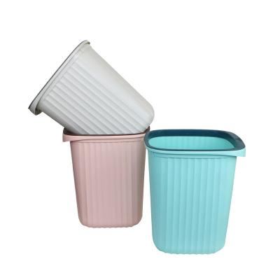 China New Durable Thickened PP Room Bin Lock House Trash Bin Waste Paper Bins With Swing Lid for sale