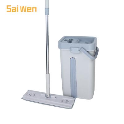 China Sustainable Household Cleaning Products Flat Mop And Bucket Set For Salon Mop Bucket Set for sale