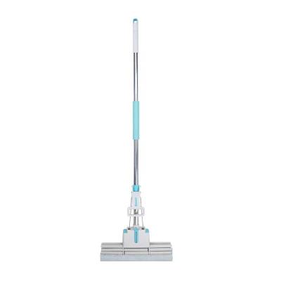 China Best Selling Sustainable Floor Brooms Manufacturer Sponge PVA Cleaning Broom With Long Stainless Steel Handle for sale