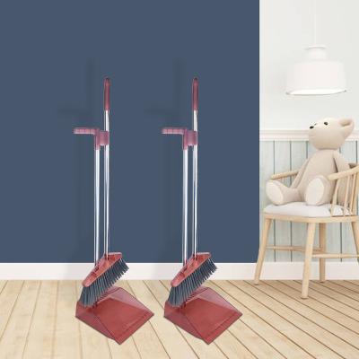 China Factory direct sales SAIWEN factory direct sales stainless steel broom stick broom and plastic dustpan set for sale