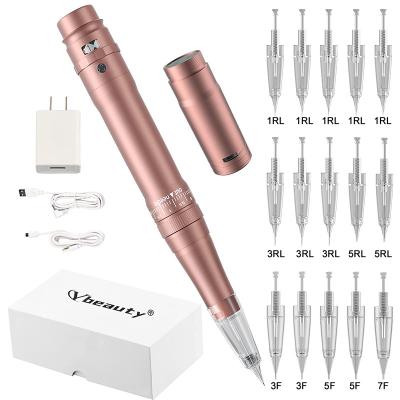 China Rotary Tattoo Pen Rechargeable Cordless Permanent Makeup Tattoo Eyebrow Operation Ybeauty Machine Kit for sale