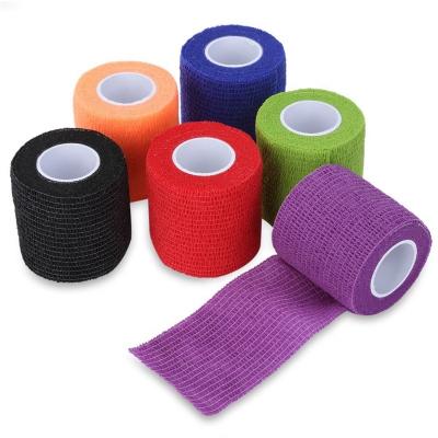 China Disposable Self Wrap Cohesive Grip Roll Self Wrap Tattoo Work Tattoo Work Tattoo Elastic Bandage for sale