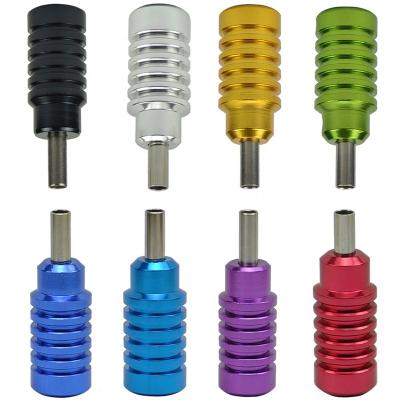 China Self-locking Back Rod Permanent Tuffking Aluminum Alloy Tattoo Grip Colorful Tube for sale