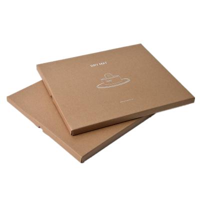 China Custom Rigid Recycled Materials Towel Dry Hair Hat Mat Packing Box Album Scarf Gift Corrugated Paper Wrapping Slim Ad Box Eco Friendly for sale