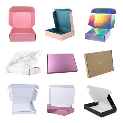 China Recycled materials custom printed logo hot selling clothes storage paper box foldable mailing packing box cotton for clothes low moq for sale