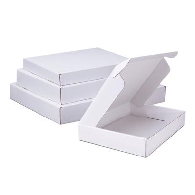 China Recycled Materials Customize Durable White Corrugated Bulk Mailer Box White Foldable Double Side Folding Mailer Mailer Box White For Clothes for sale