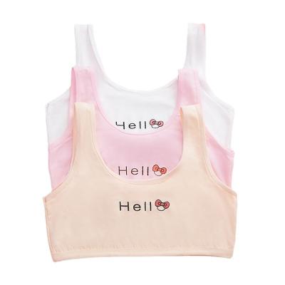 China New Style Cotton QUICK DRY Kids Shaping Bras School Student Young Teen Girl Kids Bras for sale