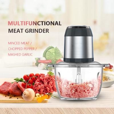 China Household 2L 3L fufu blender stainless steel glass bowl food cleaver grinders machine electric food chopper for sale for sale