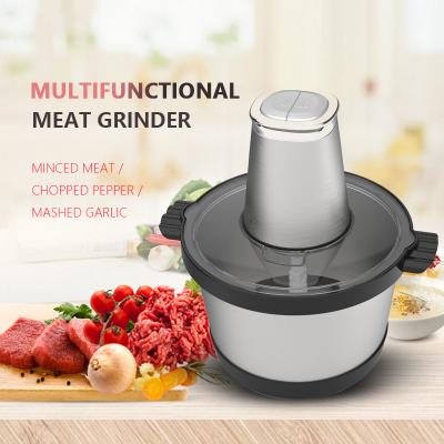 China Household 6.0 liter large stainless steel meat chopper grinder meat mincing machine with stainless steel bowl for sale