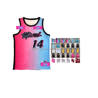 China Custom Antibacterial 55 Duncan Robinson 06 Le-Bron James 14 Herro Tyler Herro Miami City Heat USA Men's Vice Basketball Jersey Uniforms for sale