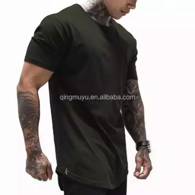 China Wholesale Custom Anti Shrink Cotton Men Tee Tops Breathable Sport Fitness Muscle Bodybuilding Shorts Sleeve Gym Running Shirt for sale