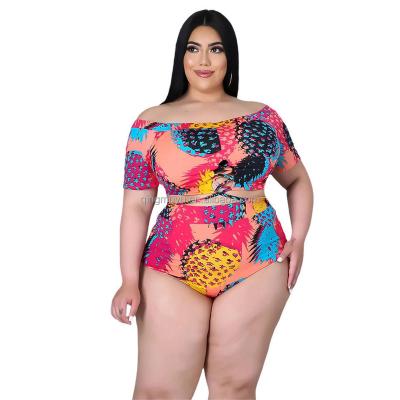 China plus size fat women sexy off the shoulder lace beach wear plus size swimwear 2022/23 wear for sale