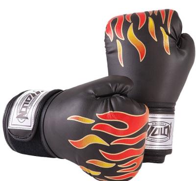 China 360 guantes envueltos del entrenamiento del boxeo de la correa, guantes de boxeo del negro de la PU del OEM en venta