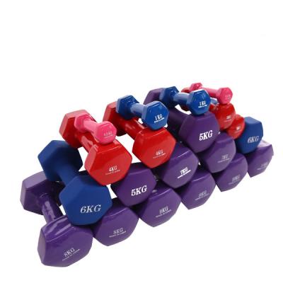 China 4kg Cast Iron Free Weight Exercise Equipment Neoprene Or Vinyl Dumbbell for sale