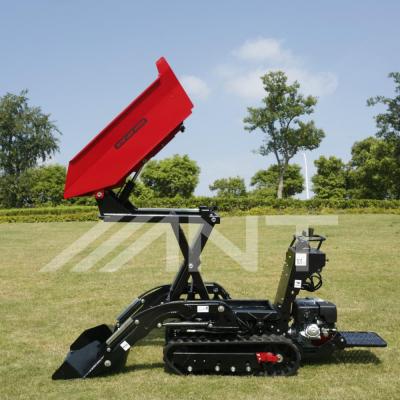 China Red BY800 plastic-spray construction equipment power wheelbarrow with self lift and shovel for sale