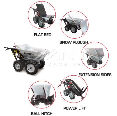 China Tools Garden BY250 Mini Tractors Electric Wheel Barrow Tractor Wheel Power Wheelbarrow With Honda Engine for sale