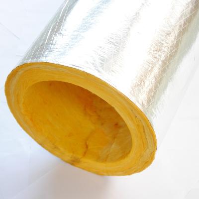 China China High Density Aluminum Foil Insulation Insulation Fire Resistant Pipe Sound Insulation Fire Retardant Glass Wool Pipe for sale