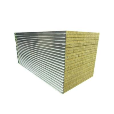 China 50mm Rock Wool Insulation Panel Price Wall Panels Industrial Fireproof Soundproof Sandwich Panels Rock Wool Sandwich Panels for sale