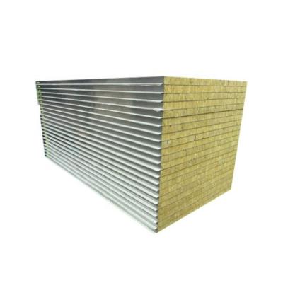 China Industrial Decorative Rock Wool Insulation Panel 150mm Best Price Interior Wall Insulated Roof Panels Rock Wool Sandwich Panels for sale