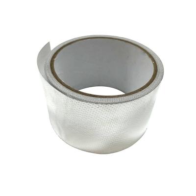 China Wholesale Cheap Heat Resistant Fiberglass Insulation Silver Cloth Grid Reinforced Duct Aluminum Foil Tape for sale