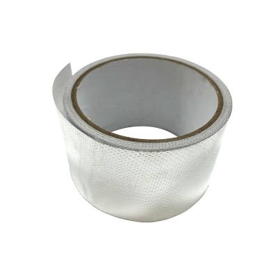 China Heat Resistant HVAC Hot Melt Glass Fiber Cloth Fiberglass Strong Adhesive Aluminum Foil Tape For Sealing Joints for sale