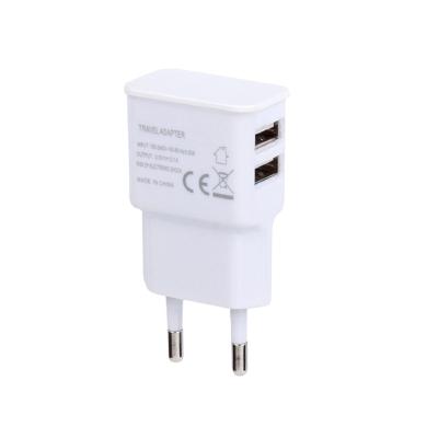 China Mobile Phone Tablet Charging Phone Chargers Eu Multiport USB Speed ​​Charger for iphone 11 pro 5v 2a dual usb wall charger for sale