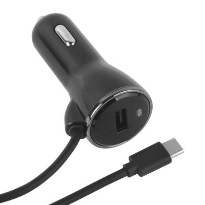 China 15w Portable Mobile Phone Multifunctional Car Charger With USB Fast Charging Car Charger Adapter And Cable for sale