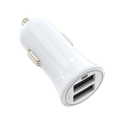 China Mobile Phone 12W 2.4A Mini Dual Usb Port Charger Mini Dual Usb Port Charger USB Car Fast Charging Charger For Mobile Phone for sale