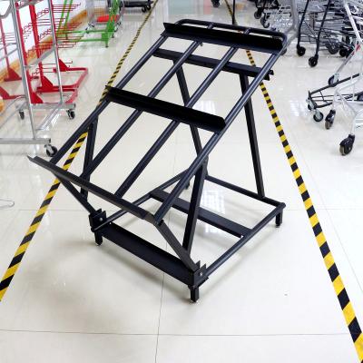 China 2 Layers Supermarket Shelf Supermarket Stainless Steel Wooden Product Display Racks Grocery Single Side Commodities Fruits And Vegetables Fresh Produce for sale