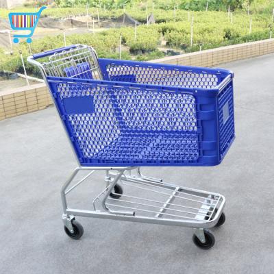 China High Quality Push Trolley Metal Supermarket Shopping Trolleys Trolley Baby Seat Unfolding Shopping Trolley Price For Supermarket for sale