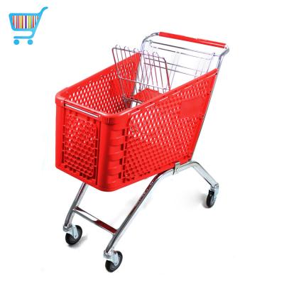 China Unfolding Shopping Cart Cart with Wheels and Handle Wire Personal Grocery Shopping Cart Trolley with Baby Seat for sale