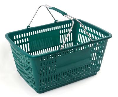 China High Quality Customized Hand Supermarket Plastic Shopping Basket CS-610 for sale