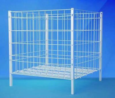 China Hote Sale Supermarket Warehouse Folding Cargo Storage Cage Trolley for sale