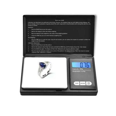 China ABS + Stainless Steel Gold 0.01g Scale Digital Jewelry Scale Backlight Diamond Mini Pocket Scale for sale