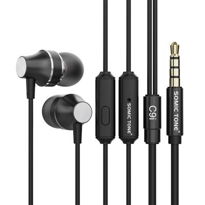 China Perfect Sound Comfortable 3.5mm Stereo Cable HeadsetEarphone In Ear Cable Headset With Mic Remote Earphone for sale