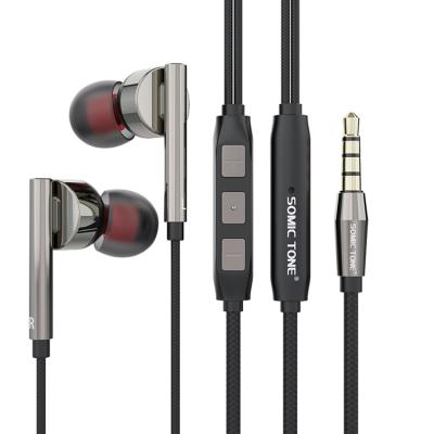 China Perfect Sound Microphone Earbuds Wired Bass Earbuds Earphone Fits All 3.5mm Stereo Interface Headphones In-Ear Headphones for sale