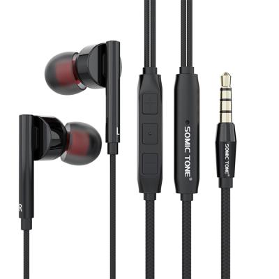 China New Design Perfect 1.2M Earphones Wired Stereo 3.5mm Sound Plug With Mic For iphone for sale