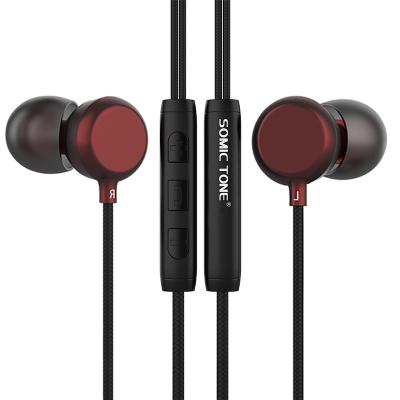 China Powerful Bass Somic Tone S608 3.5mm Mini In-Ear Earbuds Stereo Wired Earphone Metal Music Gaming Headset With Mic For Phones for sale