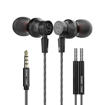 China Perfect Bass In Ear Headphone Sound Cable Headphones With Dynamic Mic Music Earphone Earbuds 3.5mm Stereo Headset for sale