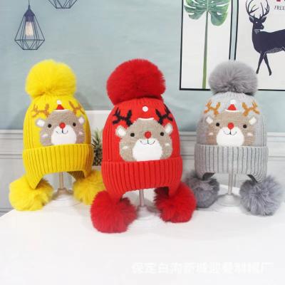 China COMMON Knitted Winter Crochet Baby Hats For Kids Infant Neck Warmer Boys Girls Crochet Knit Hat For Baby for sale