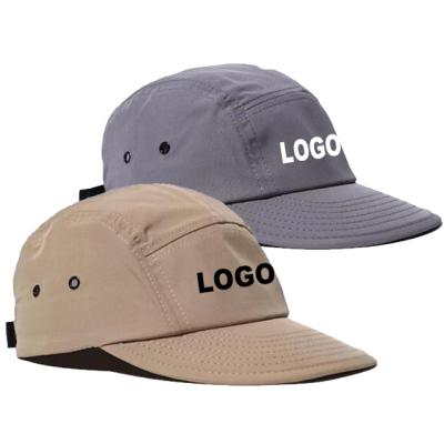 China Common fabrica de gorras baseball cap nylon 5 panel hatsventilation camp snapback hat nylon waterproof summer sports hat for sale