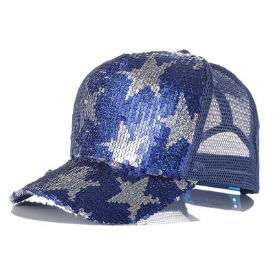 China Factory Direct Sale New York JOINT With Buckle Vintage Baseball Women's Sequined Hat for sale