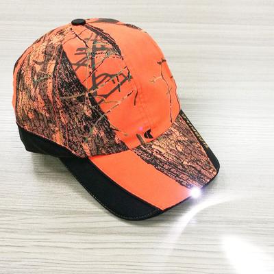 China JOINT Customs Lead Hats&Caps Led Lightweight Camouflage Baseball Caps Fishing Hat With Embroidery Logo for sale