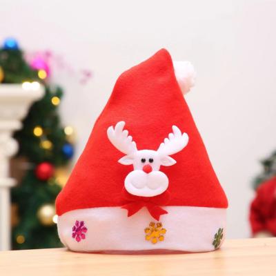 China Plush Christmas Led Hat Santa Claus Christmas Hat Decorated Felt Santa Claus Customize Christmas Hats for sale