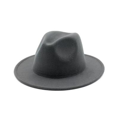 China 2021 Wholesale COMMON Felted Hat Men's and Women's Cowboy Hats Designer Fashion Wool Felted Hat 2 Tone Hats New for sale